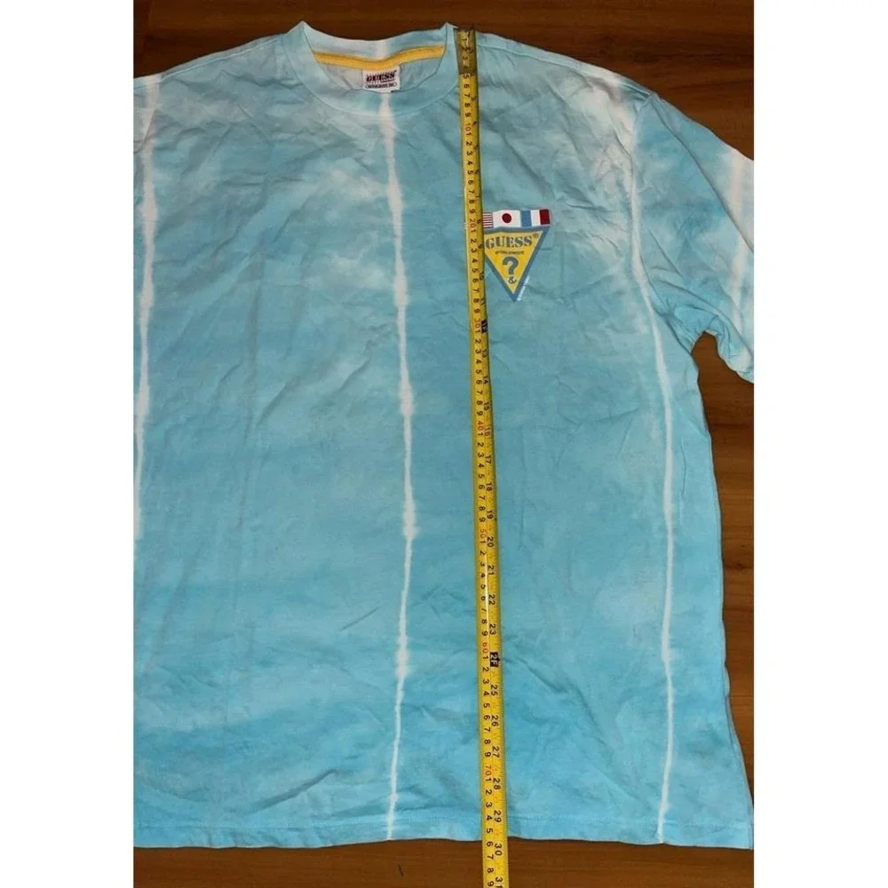 Mens GUESS Originals Worldwide Summer Games Tie Dye Crewneck T-Shirt - Picture 3 of 6